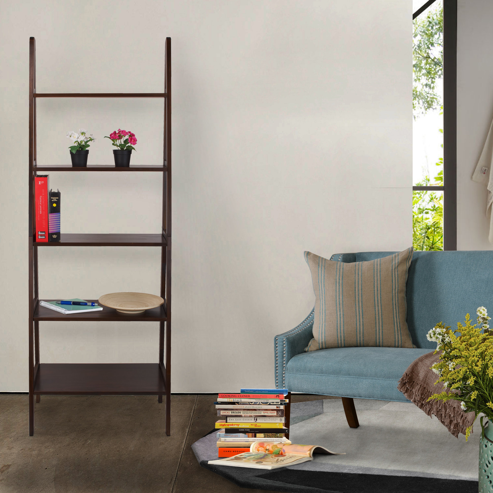 Matrix 72" Leaning Bookcase & Reviews Wayfair